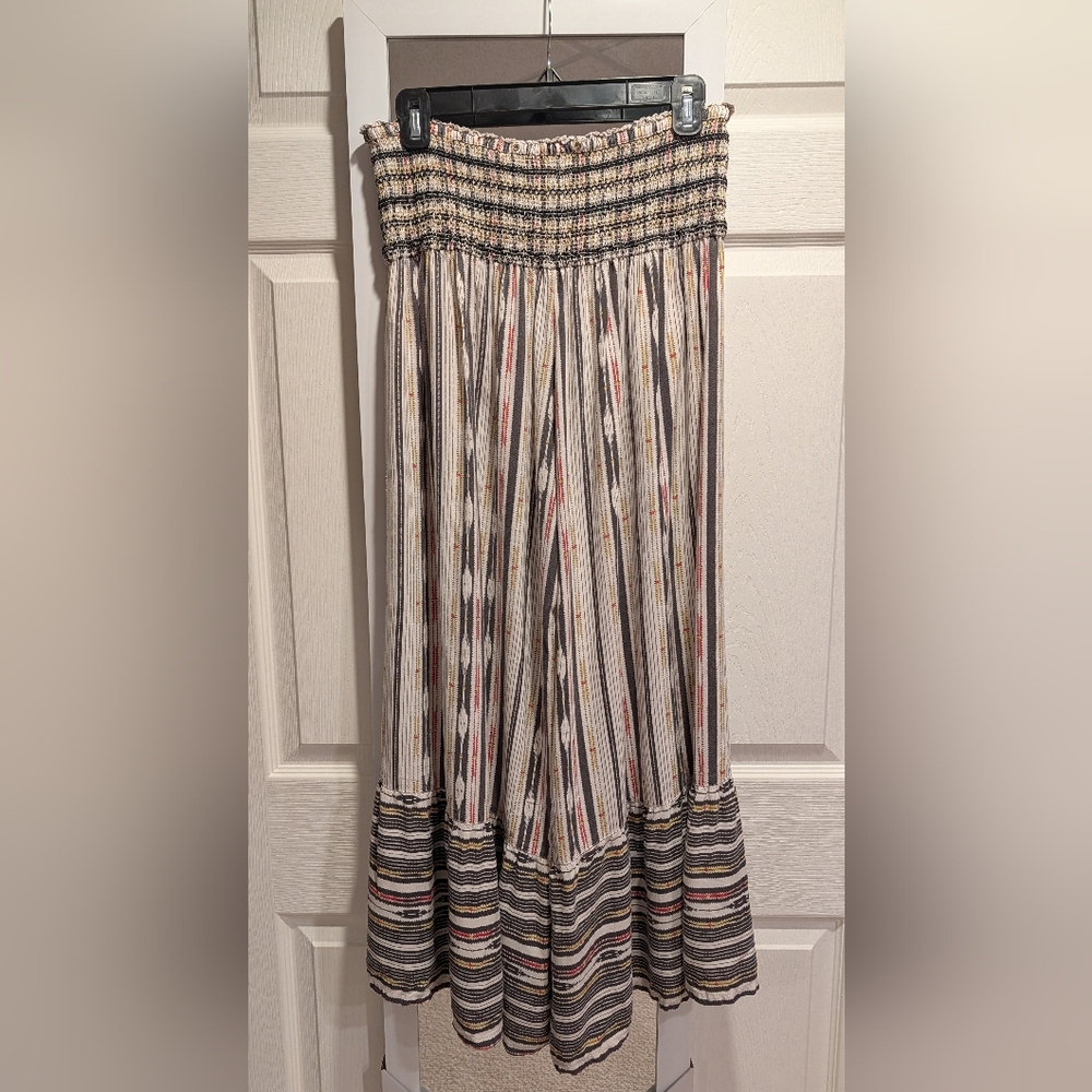 Maeve Cream Multicolor Striped Wide Leg Pants